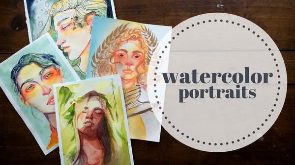Watercolor Portraits - Dynamic Atmosphere and Whimsical Skin Tones