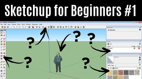 Sketchup For Beginners - How To Create Your First 3D House from Scratch With Sketchup (Part 1)