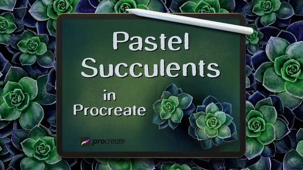 Pastel Succulents in Procreate