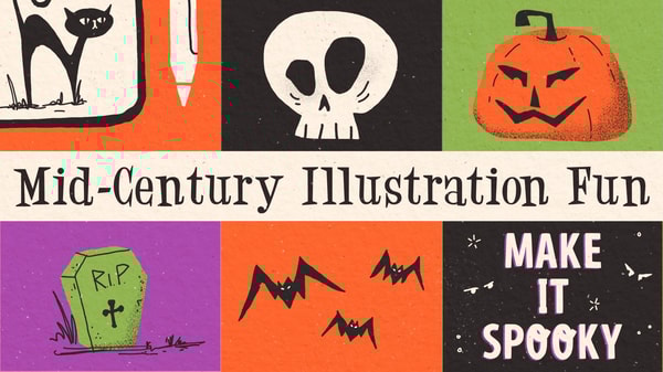 Mid-Century Illustration Fun: Make it Spooky!