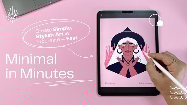 Minimal in Minutes: Create A Simple, Stylish Witch Portrait in Procreate — Fast.