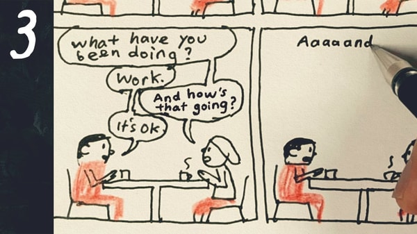 Telling Stories With Comics 3: A Mundane Conversation Scene