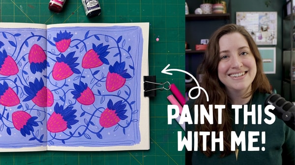 Sketchbook Snack: Painting Sweet Strawberries