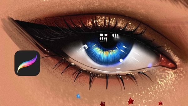 Eye Painting in Procreate: Step by Step for All Levels