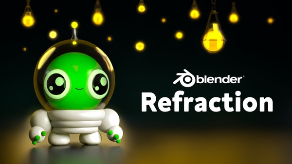 Refraction Shader in Blender - Make a Stylized Glass Material