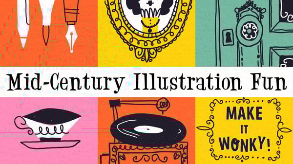Mid-Century Illustration Fun with Markers & Ink: Make it Wonky!