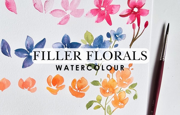 Loose Watercolour Filler Florals & Berries - Step-by-step Instructions