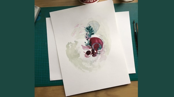 Abstract Watercolor Paintings: Explore Through Freeform & Planned Process