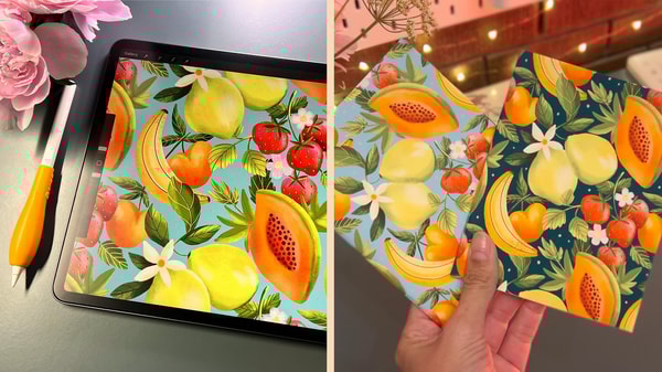 Creating Patterns in Procreate - Half-drop Repeats