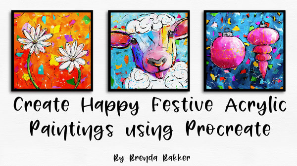 Create Happy and Vibrant Acrylic Paintings on your iPad using Procreate