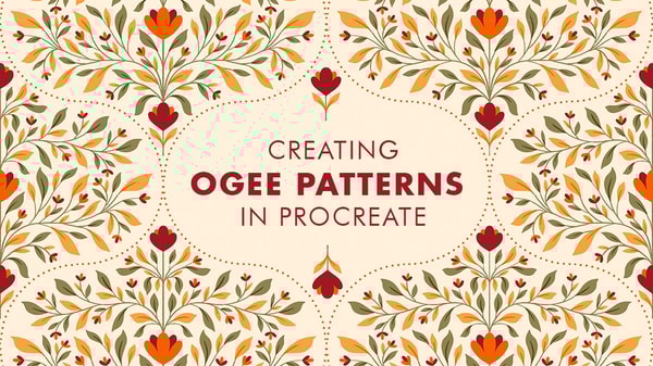 OGEE Patterns in Procreate : Create Seamless Repeats from Sketch to Print