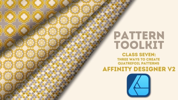 Surface Pattern Design in Affinity Designer | Quatrefoil Motifs Three Ways