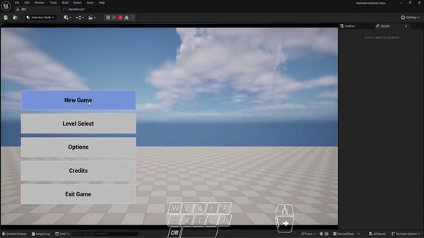 Unreal Engine Main Menu and Settings Course