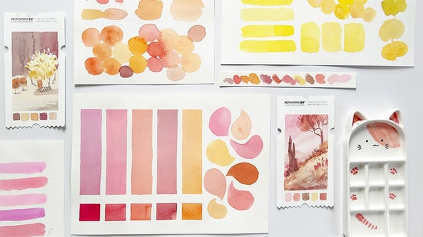 Let’s Mix Our Own Watercolor Pastels: Warm Colors