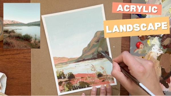 Acrylic Painting : How To Paint A Loose Acrylic Landscape For Beginners
