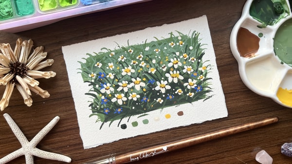 Mini Class: How to Paint Grass in Gouache