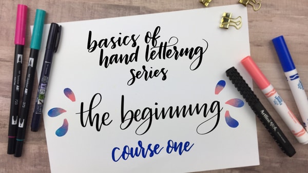 Basics of Hand Lettering Series with Practice Worksheets - Let's Start at the Beginning!