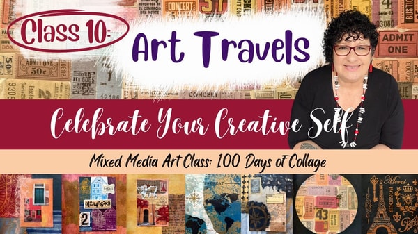 Textures of Travel in Collage - Class 10: 100 Days of Collage (Day 64-70)
