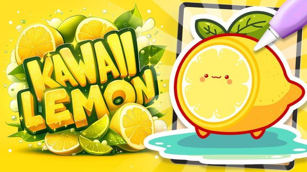 Peel Good: Drawing an Adorable Kawaii Lemon in Procreate