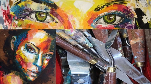 Palette Knife Acrylic Painting: Make your Portrait Step-by-Step!