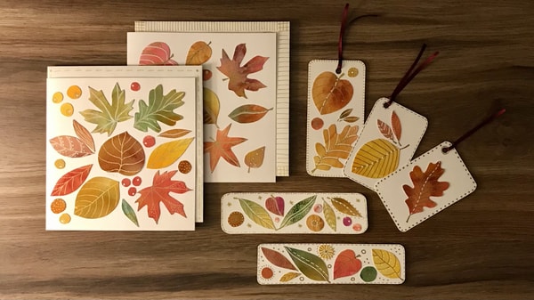 Seasonal Botanical Watercolour Collage