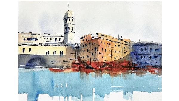 Cinque Terre Watercolour - Loosening up by Letting the Medium do the Work