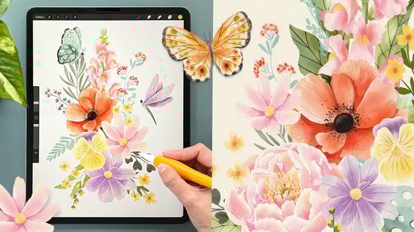 Easy Procreate Watercolors - Create Botanical Illustrations on your iPad