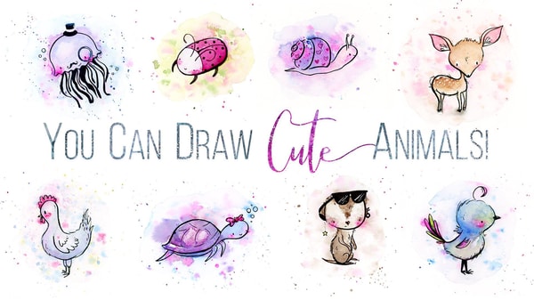 You Can Draw Cute Animals! In 3 Simple Steps / Learn Character Drawing for Beginner Level