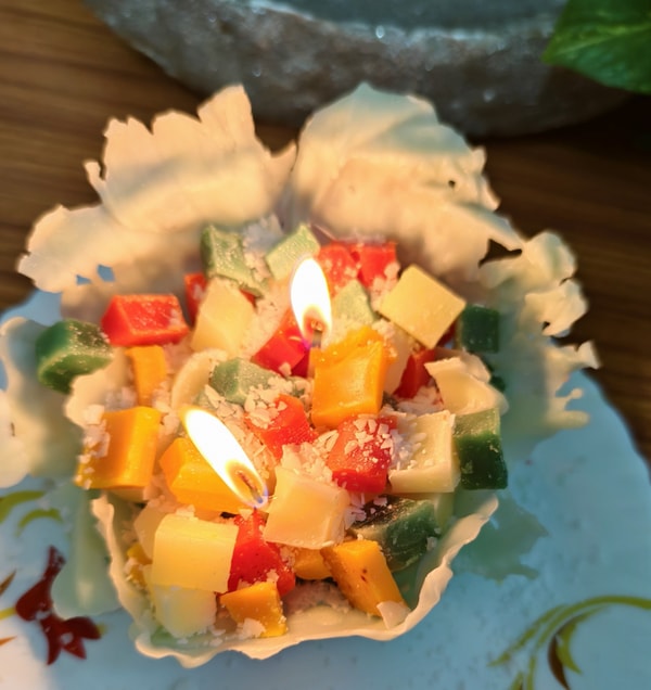 Wax Salad Wonders: Crafting Realistic Veggies in Wax Cabbage Leaf Candle