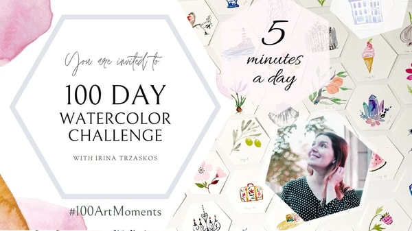 100 Day Watercolor Challenge - 5 Minute Paintings - Build a Creative Habit