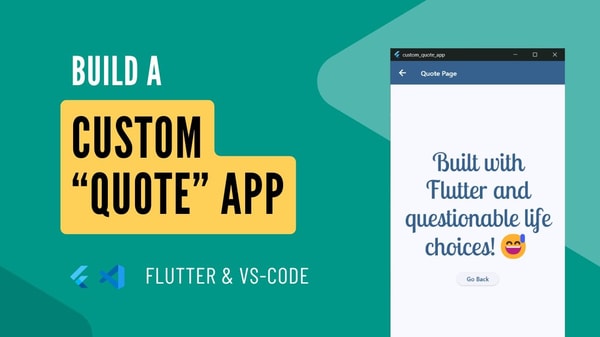 Build a Custom Quote App in Flutter & Learn Navigation with Data Passing