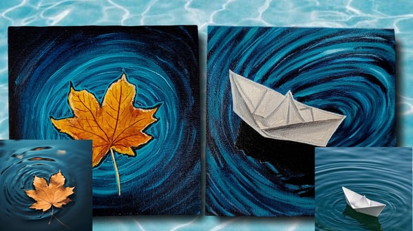 Acrylic Painting : Water Ripples Magic