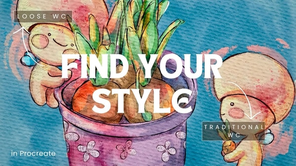 Find Your Watercolor Style and Create Character from Scratch: Paint Fireflies in Procreate