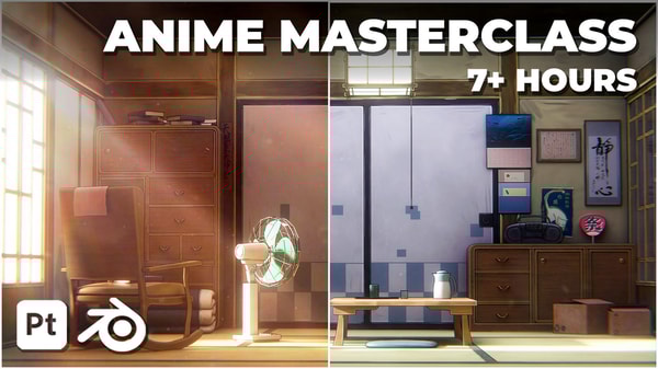 Anime Environment Masterclass - Blender & Substance Painter