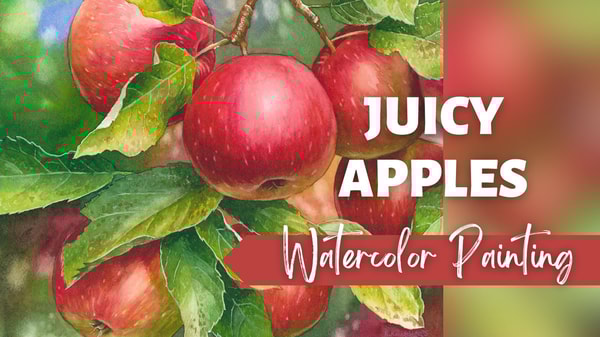 Juicy Apples: Realistic Watercolor Painting with Texture, Light & Depth