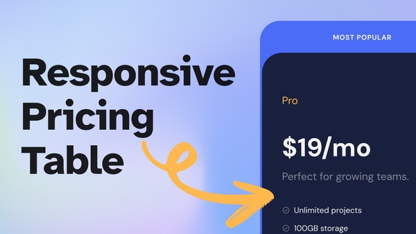 How to Design a Responsive Pricing Table in Figma | UI Pattern Series