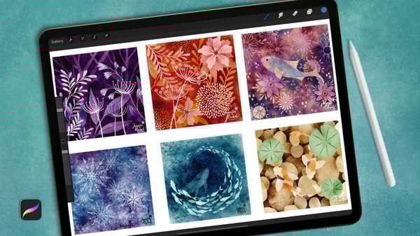 Negative Watercolor Painting in Procreate