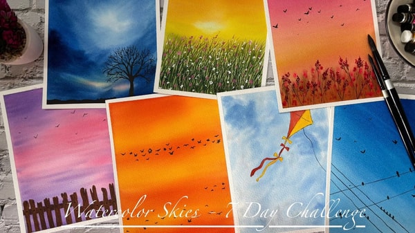 Watercolour Skies: 7 Day Challenge