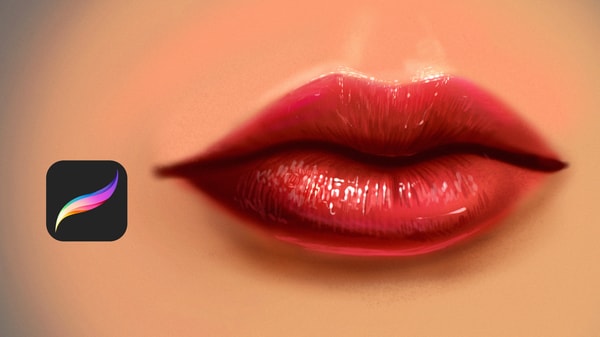Realistic Lip Painting in Procreate