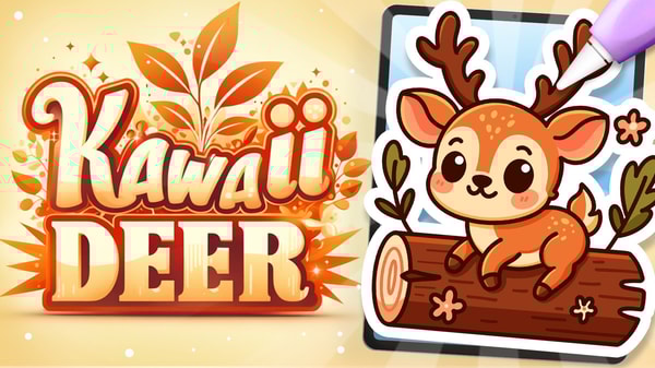 Oh Deer!: Draw a Cute Deer in Procreate