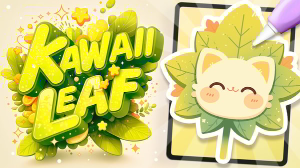 Purr in the Leaves: Draw a Cute Cat Leaf in Procreate