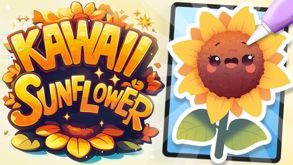 Sun-thing Special: Drawing a Kawaii Sunflower in Procreate