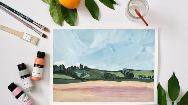 Acrylic Painting: How To Paint An Abstract Landscape