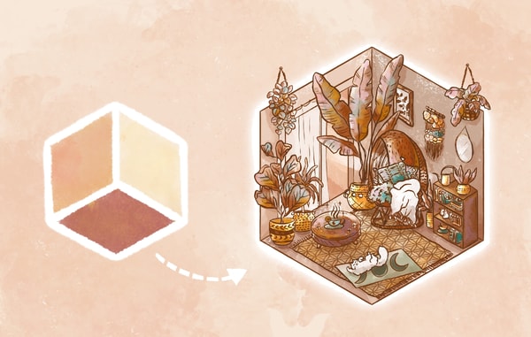 Isometric Illustration in Procreate: Design Your Dream Room