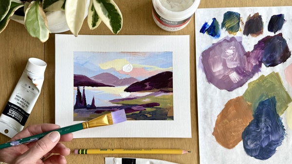 Intentional Acrylic Painting: Create a Landscape in 30 Brushstrokes