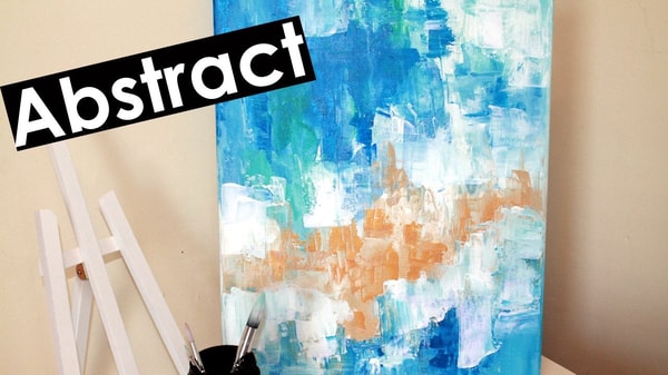 Abstract Painting | Palette Knife and Dripping Techniques