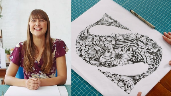 Illustrated Lettering: Drawing Intricate Floral Forms