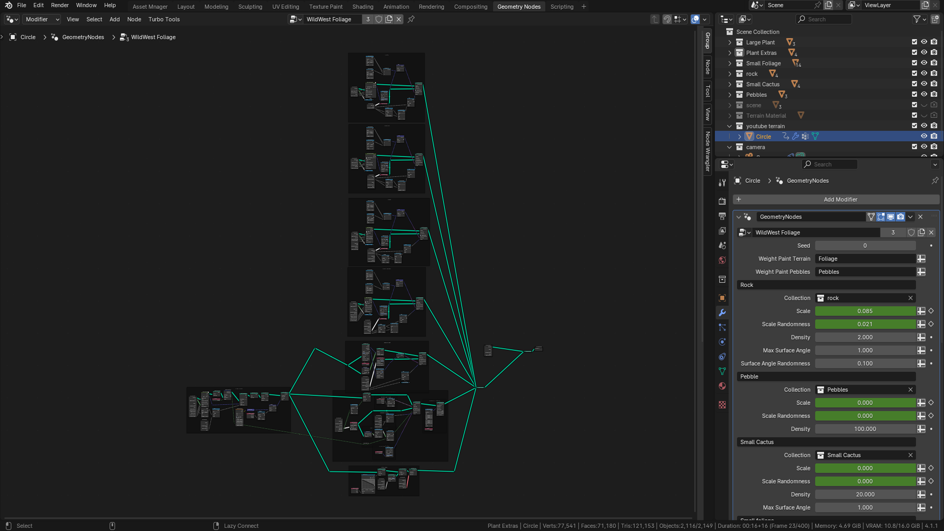 ایجاد زمین با Geometry Nodes
