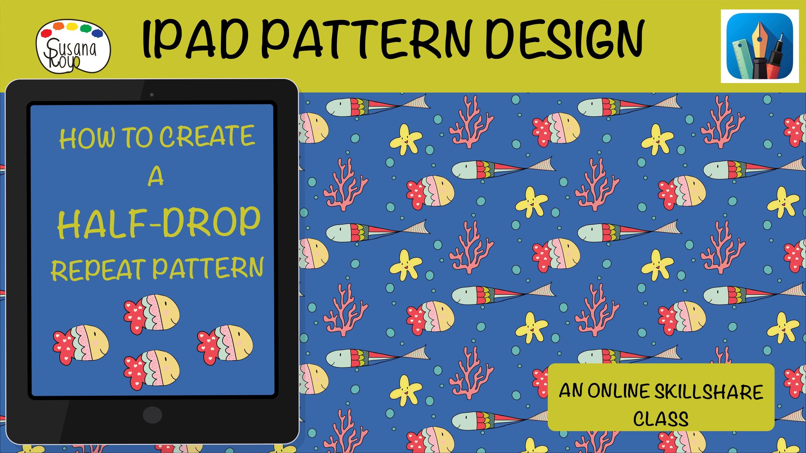 Download IPAD PATTERN DESIGN- How to create a vector half-drop repeat pattern on the iPad with Graphic ...