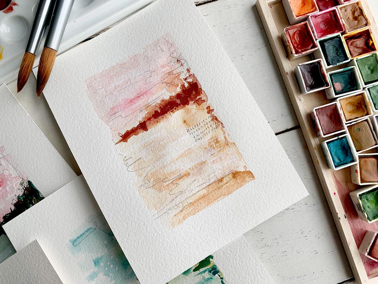 Easy Landscape Painting with Watercolor Markers - By Heidi Grace